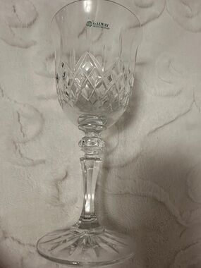 Galway Irish Crystal Cut Crystal Wine Goblet - Clear old Claire